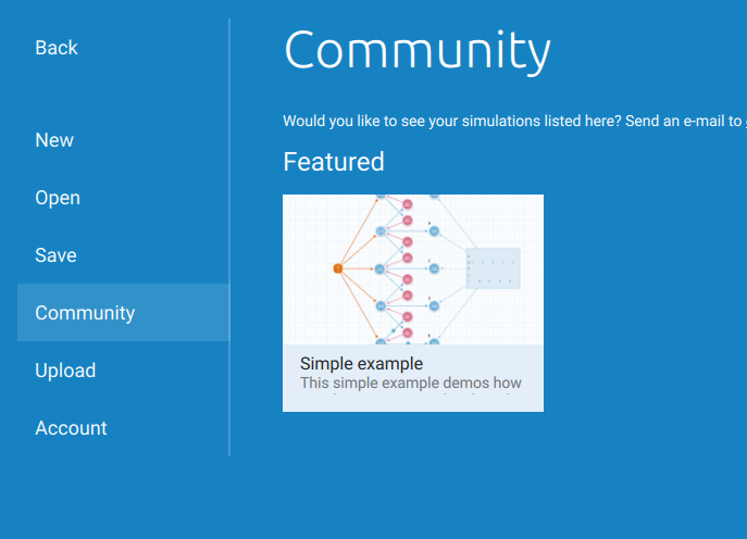 New community menu